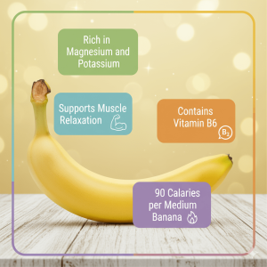 Bananas rich in magnesium and potassium help relax muscles and improve sleep quality in sleep therapy.